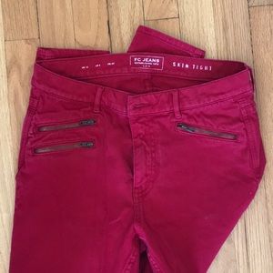 Red french connection jeans size US 8 UK 12